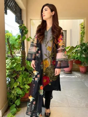 Limelight 3 Piece Embroidered Lawn Suit